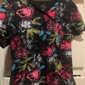 Cherokee infinity floral scrub top
